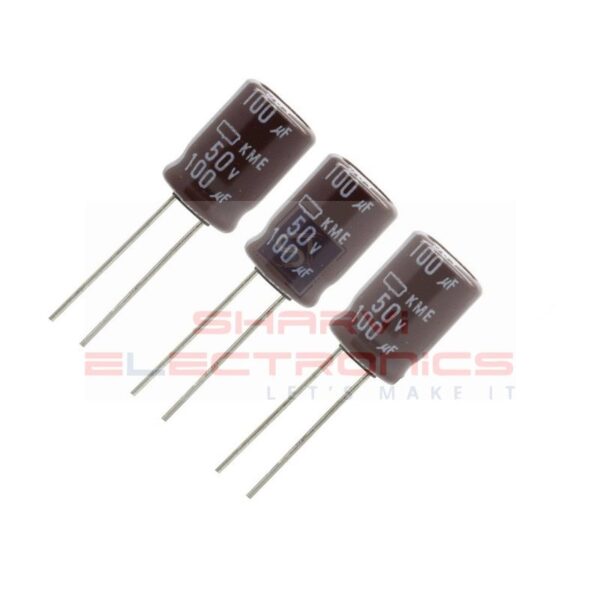 100uF50V Electrolytic Capacitor-Pack Of 3 Sharvielectronics