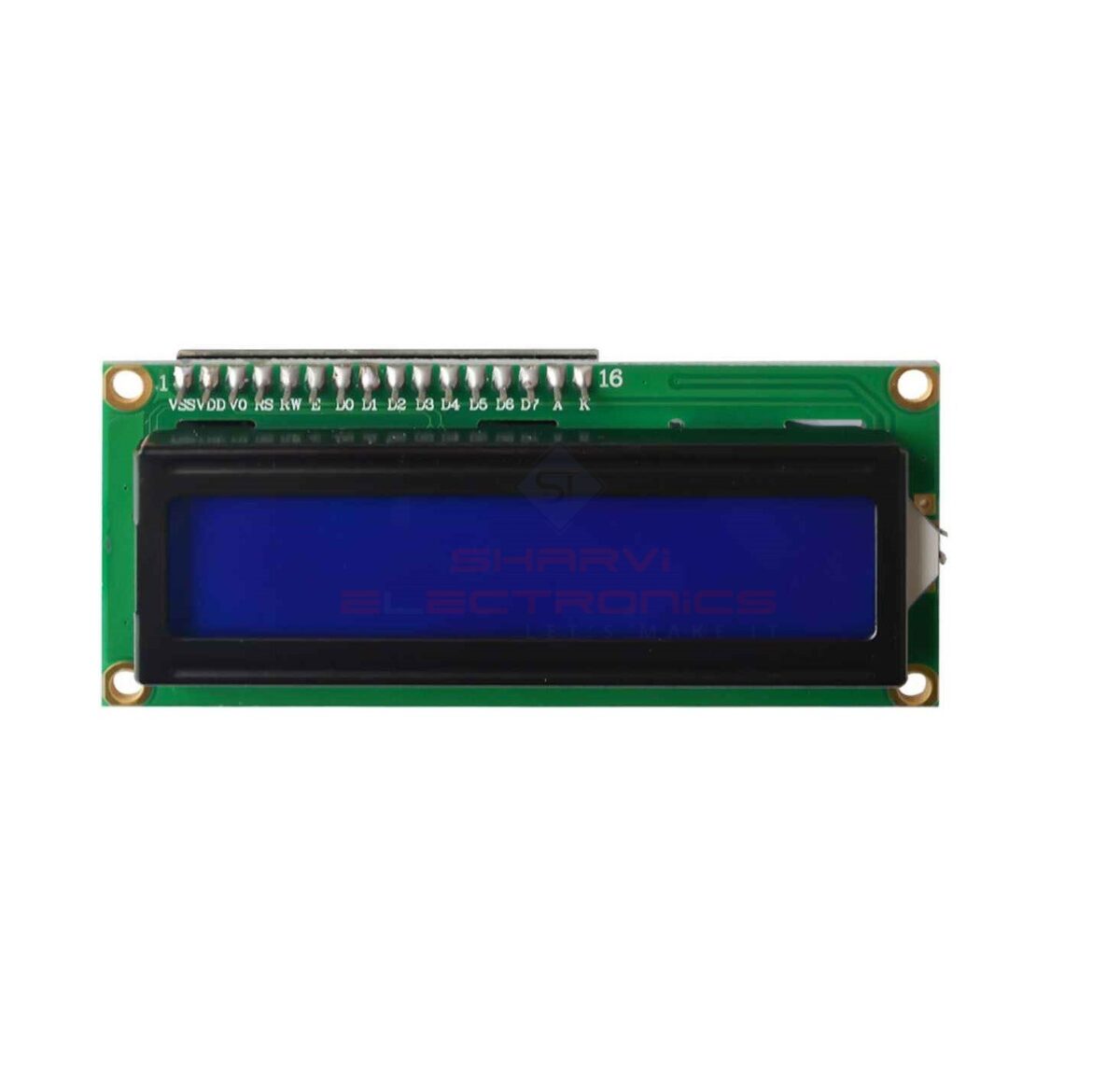 16×2 LCD Display Blue Backlight with I2C-IIC interface sharvielectronics