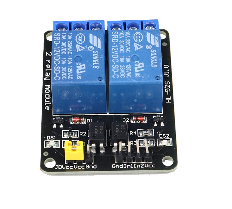 2 Channel 12V Relay Board Module with Optocoupler sharvielectronics.com