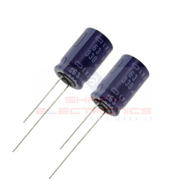 330uF63V Electrolytic Capacitor - Pack Of 2 Sharvielectronics