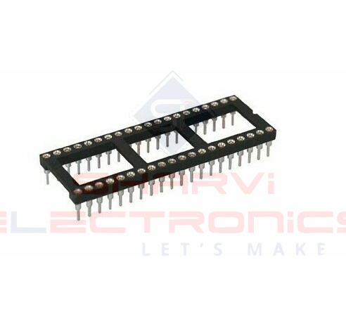 40 Pin Machined IC BaseSocket (Round Holes) Sharvielectronics