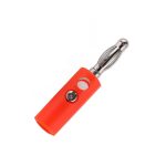 Crosshole Banana Jack Plug Connector Male Red- 4mm