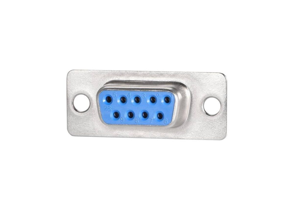 DB9 Straight Female Connector Soldering Type Panel Mount