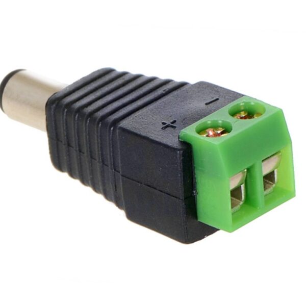 DC Power Jack-Male Connector with 2 pin Screw Terminal