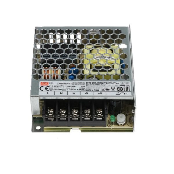 LRS-50-12 - 12V 4.2A 50.4W SMPS Metal Power Supply - Mean Well