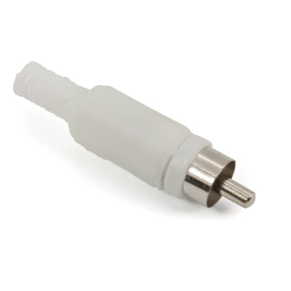 RCA Plug - Male - White Color sharvielectronics.com