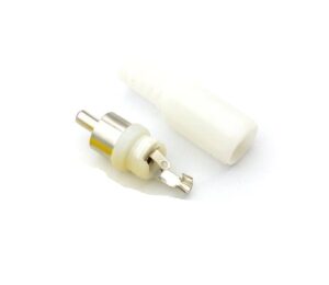 RCA Plug - Male - White Color sharvielectronics.com