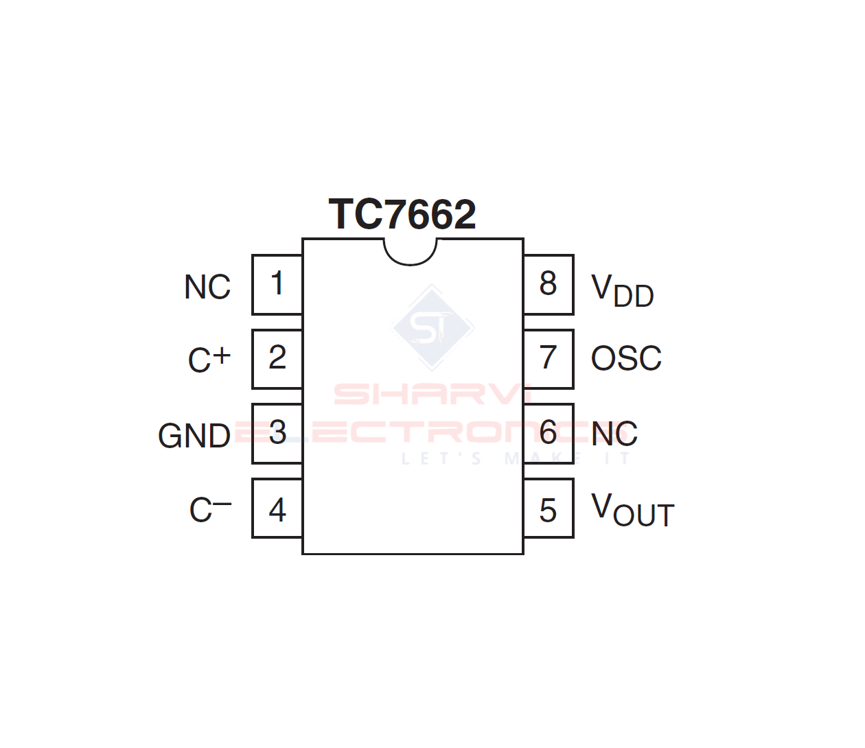 1PC  TC7662ACPA inline DIP-8 pin TC7662A DC-DC converter