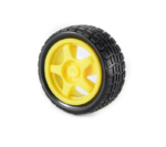 Tracked Rubber Wheel for BO Motor-Yellow-65mm x 26mm Sharvielectronics