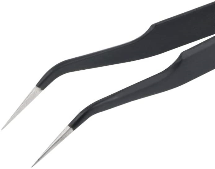 ESD Safe Fine Tip Curved Tweezers - ESD-15 sharvielectronics.com