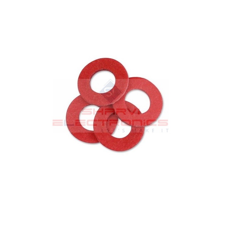 3x8x0.8mm Insulated Fiber Washers Red