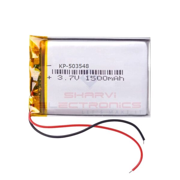 3.7V 1500mAH (Lithium Polymer) Lipo Rechargeable Battery Model KP-503548