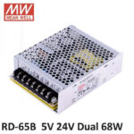 RD-65B Mean Well SMPS 5V 4A and 24V 2A - 68W Dual Output Metal Power Supply sharvielectronics.com