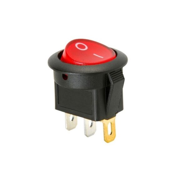 SPDT ON-OFF Round Rocker Switch with Light sharvielectronics.com