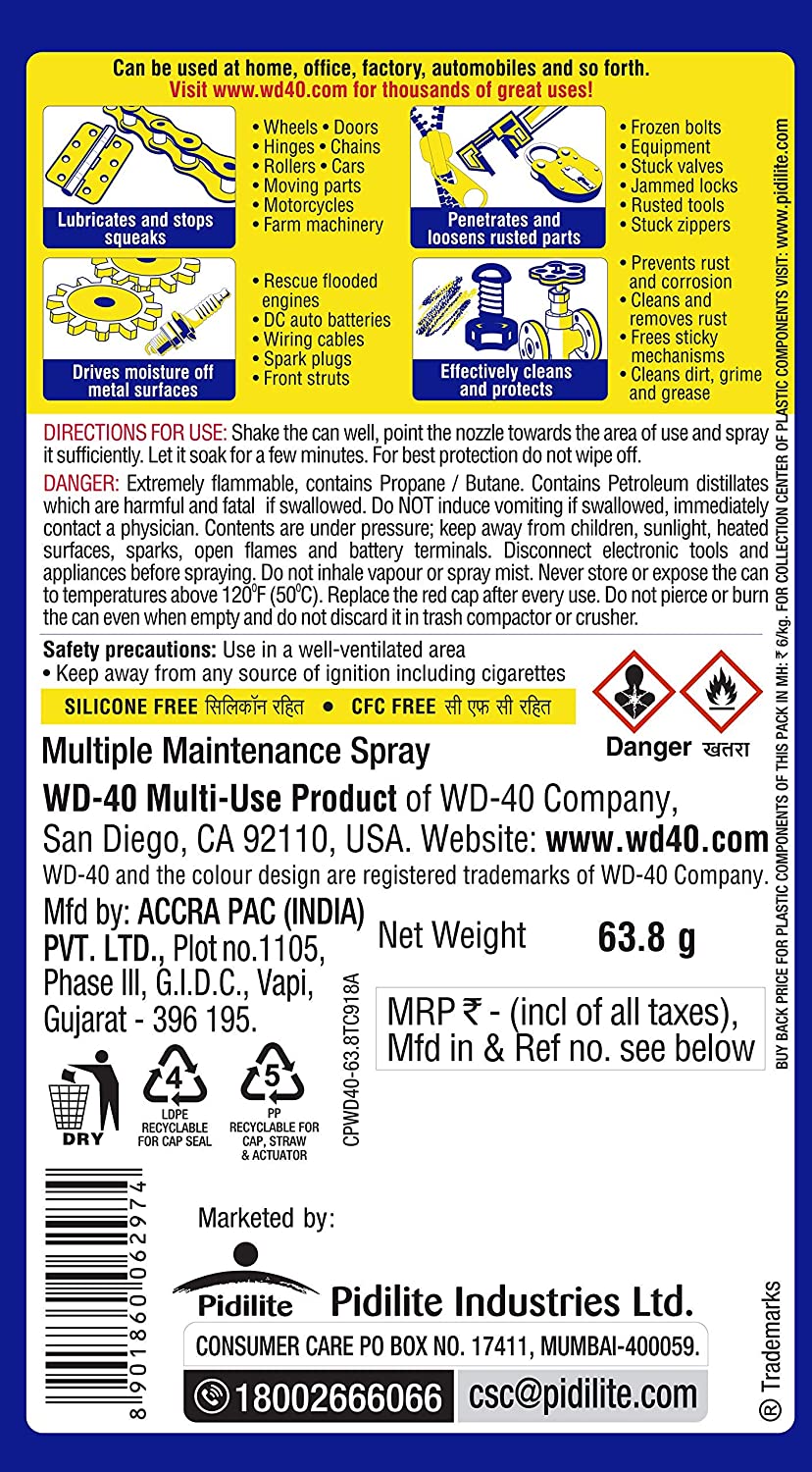 WD-40 Rust Remover Multipurpose Spray - 63.8gm sharvielectronics.com