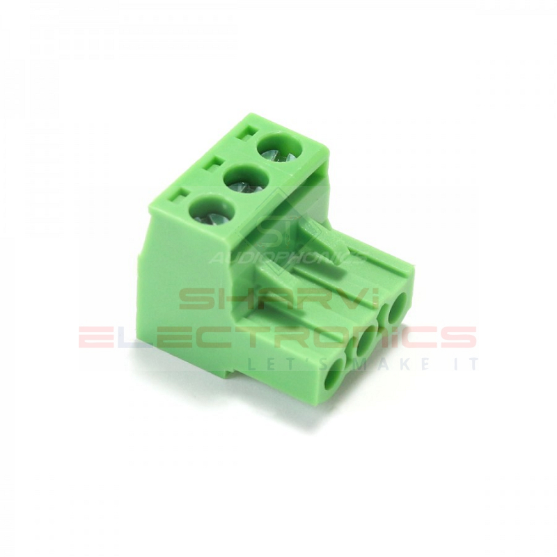 3 Pin Right Angle Screw Terminal Block Female Connector 5.08mm Pitch_Sharvielectronics