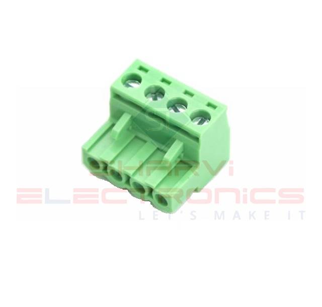 XY2500 4 Pin Right Angle Screw Terminal Block Female Connector 7.62mm Pitch
