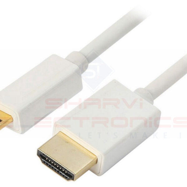 Micro HDMI Male to Standard HDMI Male Cable for Raspberry Pi sharvielectronics.com