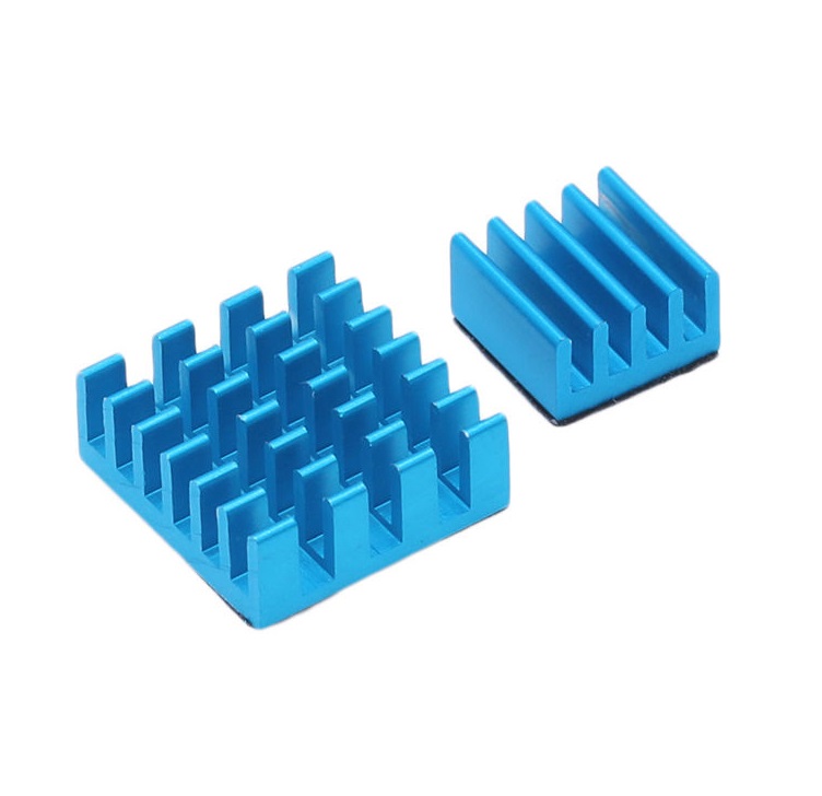 Set of Blue Aluminum Heatsink for Raspberry Pi sharvielectronics.com