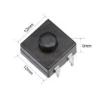 3 Pin DIP PCB Mount Mini Latching Tactile Tact Push Button Switch 12x12x9mm sharvielectronics.com