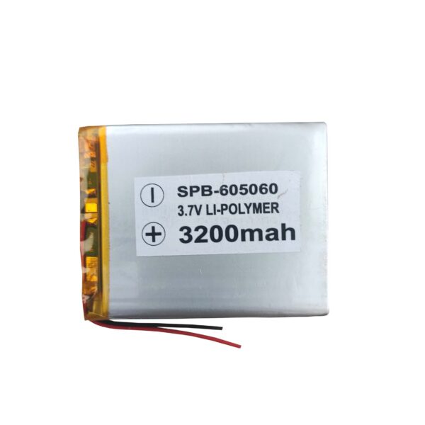 Lipo Rechargeable Battery-3.7V/3200mAH Model-KP-605060