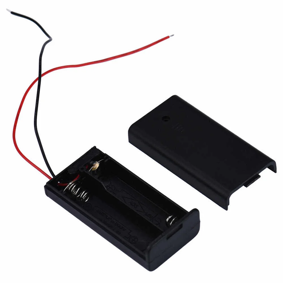 Sharvielectronics: Best Online Electronic Products Bangalore | 2 x 1.5V AA Battery Holder With Cover and ONOFF Switch Sharvielectronics | Electronic store in bangalore
