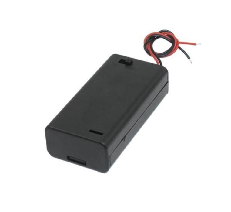 Sharvielectronics: Best Online Electronic Products Bangalore | 2 x 1.5V AA battery holder with cover and On Off Switch Sharvielectronics | Electronic store in bangalore