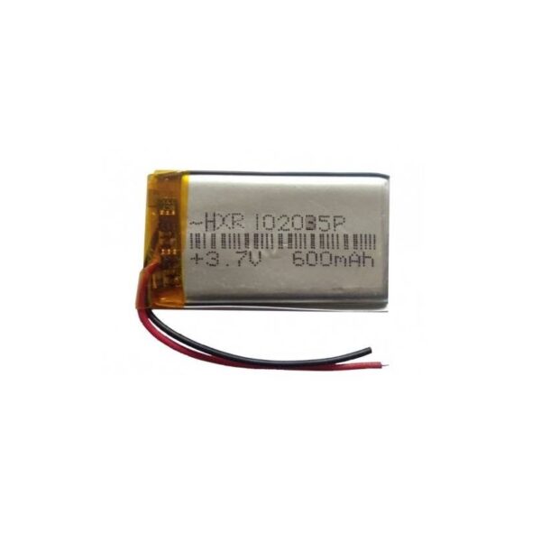 Lipo Rechargeable Battery-3.7V/600mAH-2.22Wh-HXR-102035