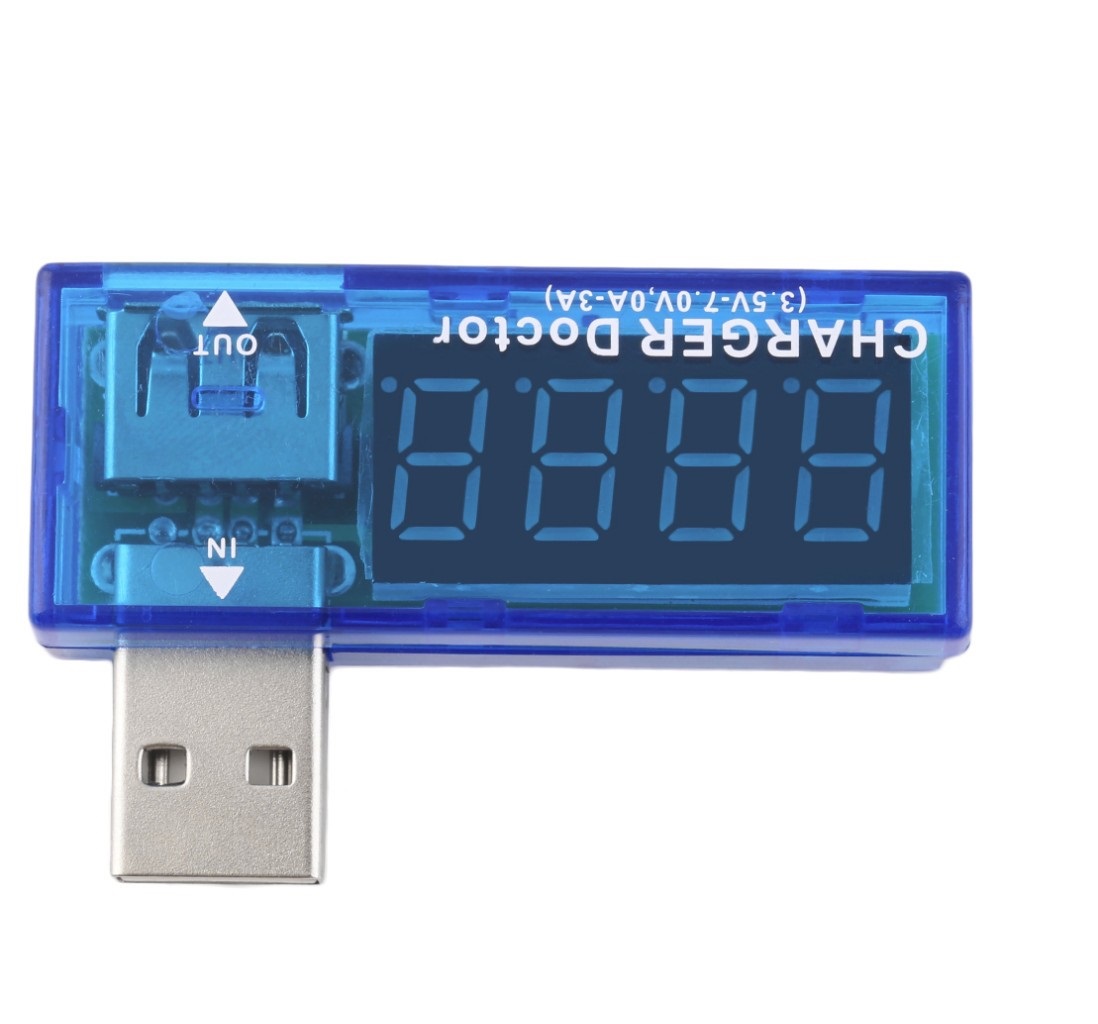 Hailege 2pcs USB Charging Current Voltage Tester Charge Doctor USB Voltmeter Ammeter Tester Meter Voltmeter Ammeter with LED Display 