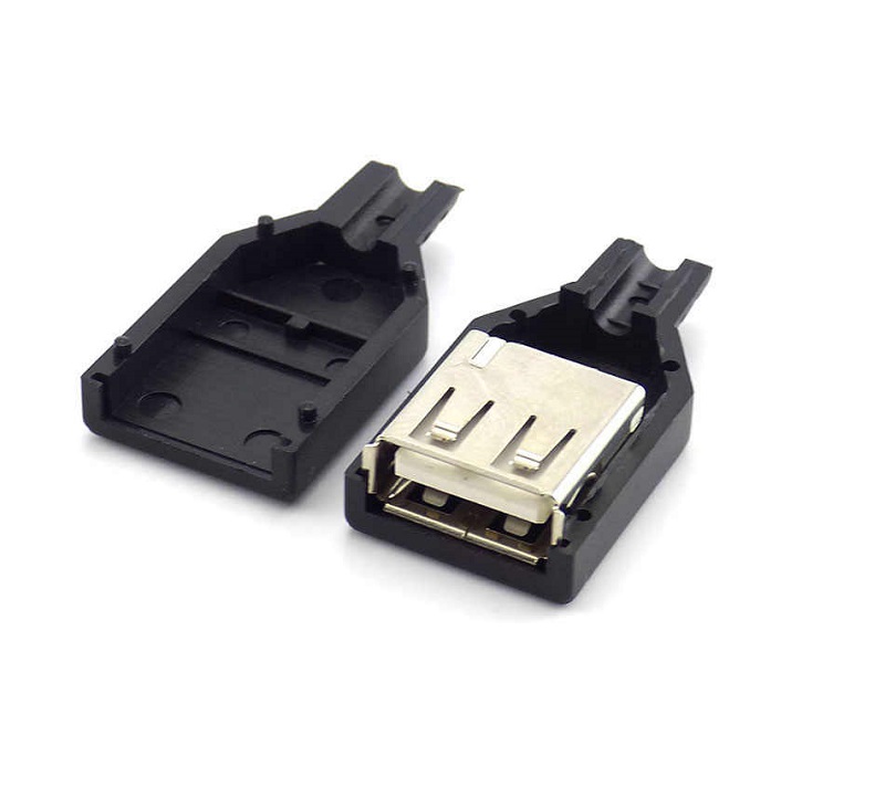 USB Diy Slim Connector Shell-A Female Plug USB 2.0_Sharvielectronics
