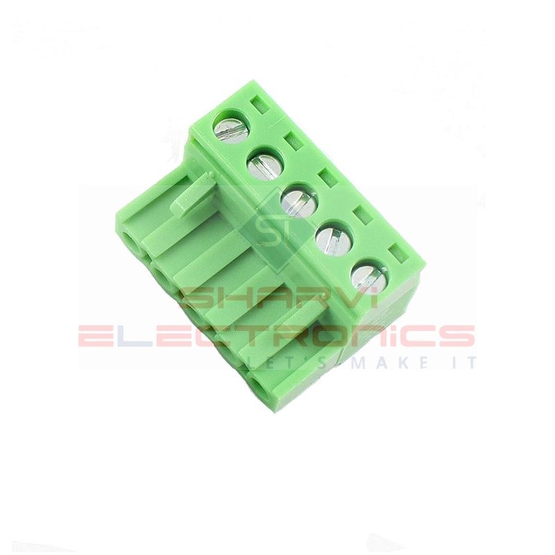 5 Pin Right Angle Screw Terminal Block Female Connector 5.08mm Pitch Sharvielectronics