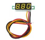 0.28inch 0-100V Three Wire DC Voltmeter Yellow Sharvielectronics