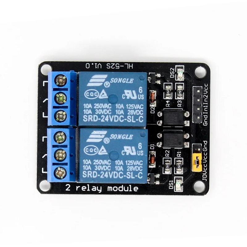 Sharvielectronics: Best Online Electronic Products Bangalore | 24V Dual Channel Relay Module With Optocoupler Sharvielectronics | Electronic store in bangalore