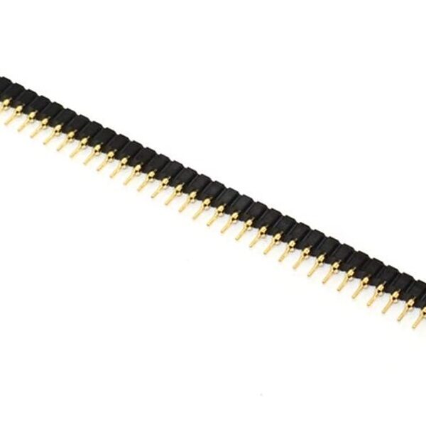 Gold Plated 2.54mm Female 40x1 Pin Header Single Row Straight Round Pin Sharvielectronics
