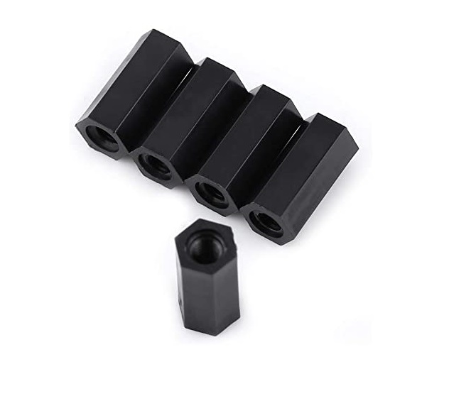 M3x10mm Female to Female Nylon Hex Spacer - 5 Pieces Pack Sharvielectronics