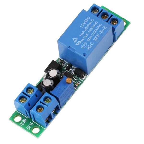 12VDC Switch Delay Relay Module with Adjustable Delay Time 0~25 Second Signal Triggering Switch Module_-Sharvielectronics