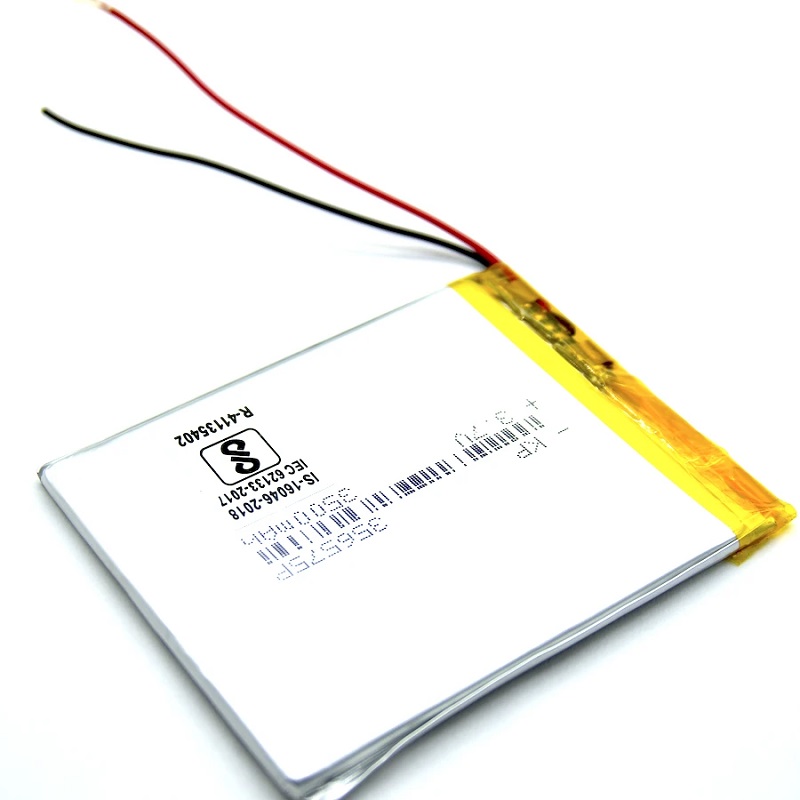 3.7V 3500mAH (Lithium Polymer) Lipo Rechargeable Battery Model KP-356575P Sharvielectronics