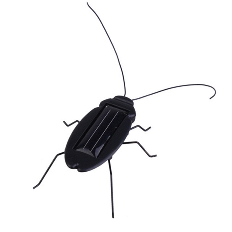 Solar Powered Vibrating Black Cockroach Bug Sharvielectronics