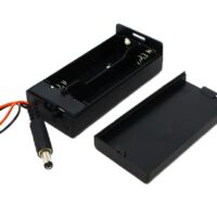 18650 x 2 Battery Holder With Cover and ON-OFF Switch With DC Male Jack-Sharvielectronics