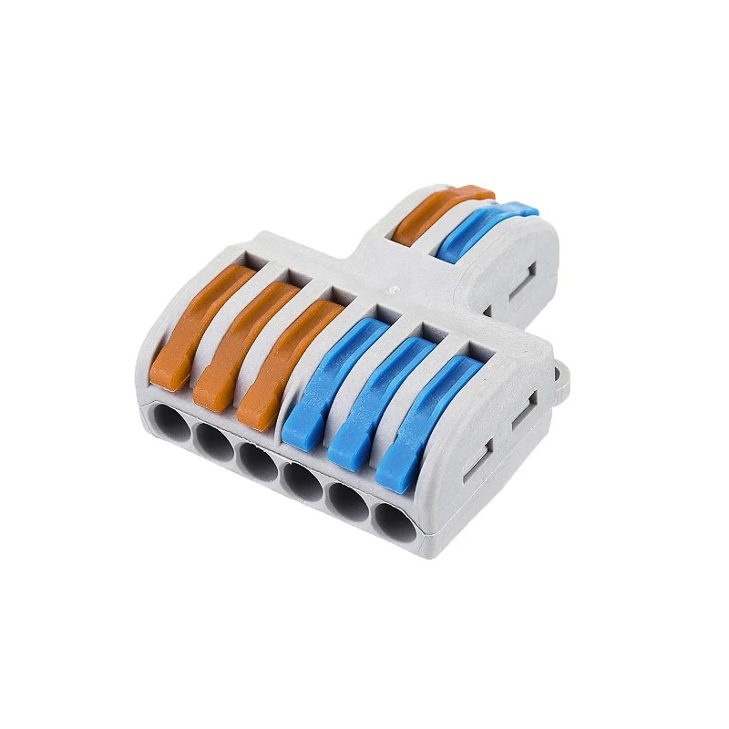 Sharvielectronics: Best Online Electronic Products Bangalore | PCT SPL 62 0.08 2.5mm 6 2 Pole Wire Connector Terminal Block with Spring Lock Lever for Cable Connection Sharvielectronics | Electronic store in Karnataka