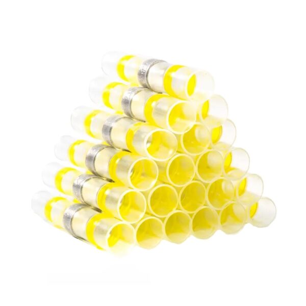 SST-S41 Heat Shrinkable Terminal / 6mm Electrical Waterproof Seal Heat Shrink Splice Wire Sleeve -White And Yellow