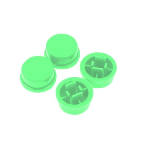 12x12x7.3 mm Round Cap for Square Tactile Switch Green Sharvielectronics