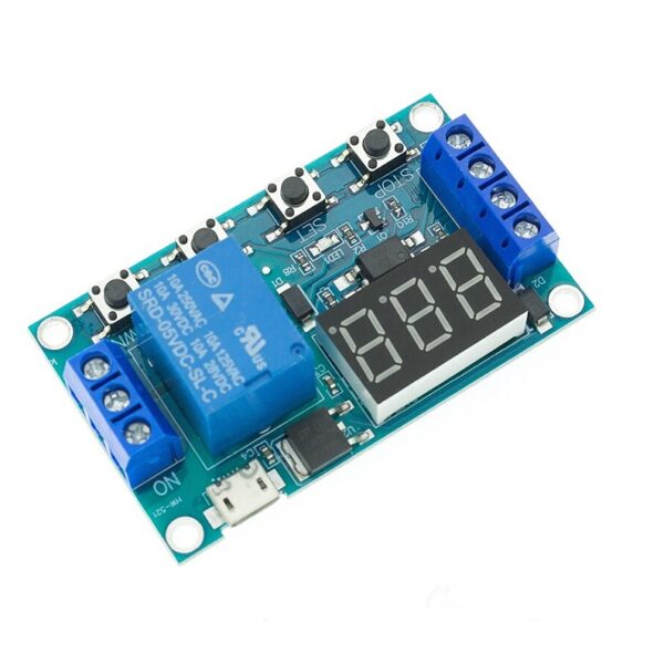 6-30V 1-Channel Power Relay Module with Adjustable Timing Cycle--Sharvielectronics