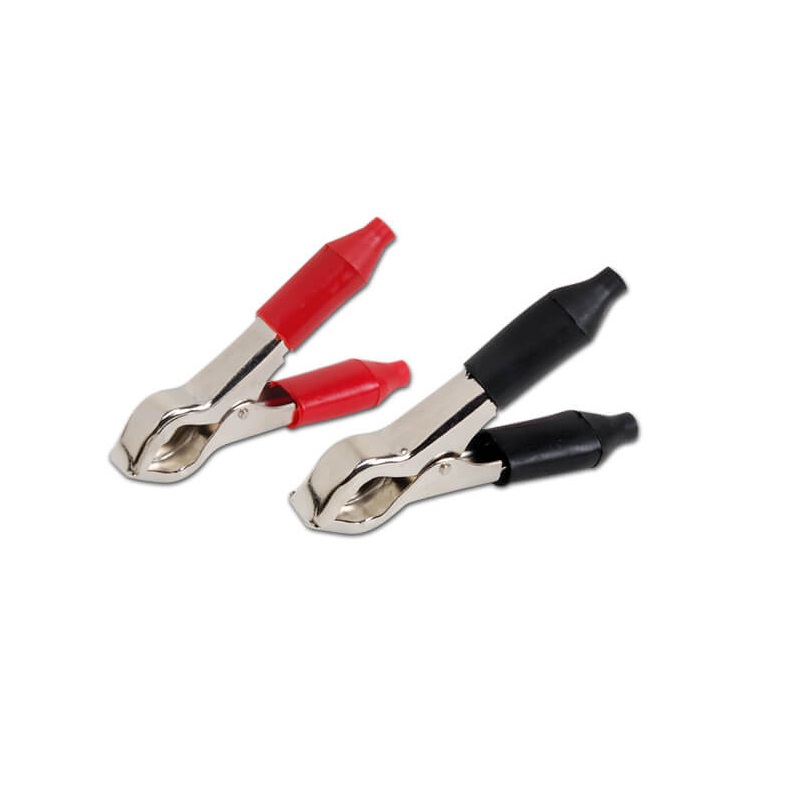 80mm Alligator (Crocodile) Clip Red and Black Pair