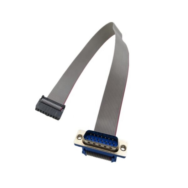 D-SUB DB15 15 Pin Male To 16 Pin IDC Female Connector With Flat Cable - 30CM