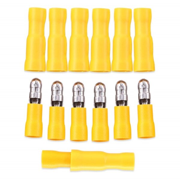 FRD 5.5-195 Bullet Male and Female Insulated Wire Crimp Connector Pair -Yellow