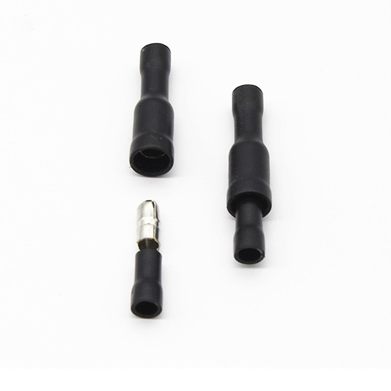 Insulated Wire Crimp Terminal Male-Female Connector Pair -Black Colour