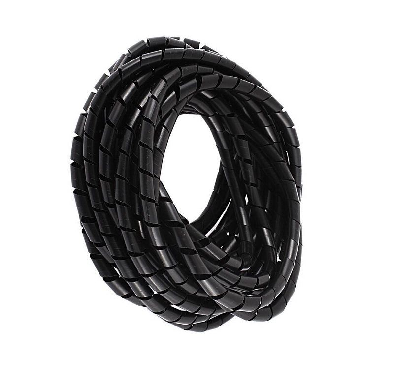 9mm Spiral Wrapping Band Black - 1 Meter