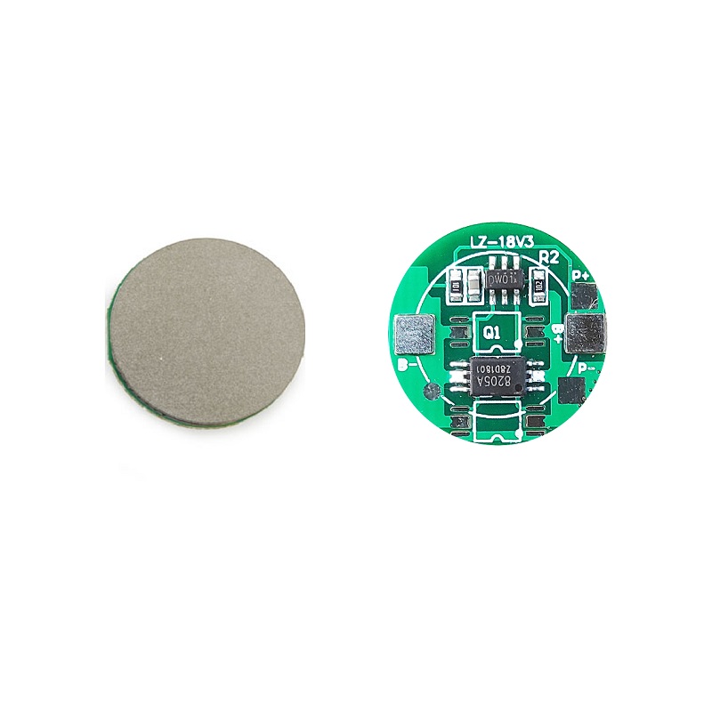 Round 1S 3.7V 2.4A Lithium Battery Charger 18650 BMS Protection Board