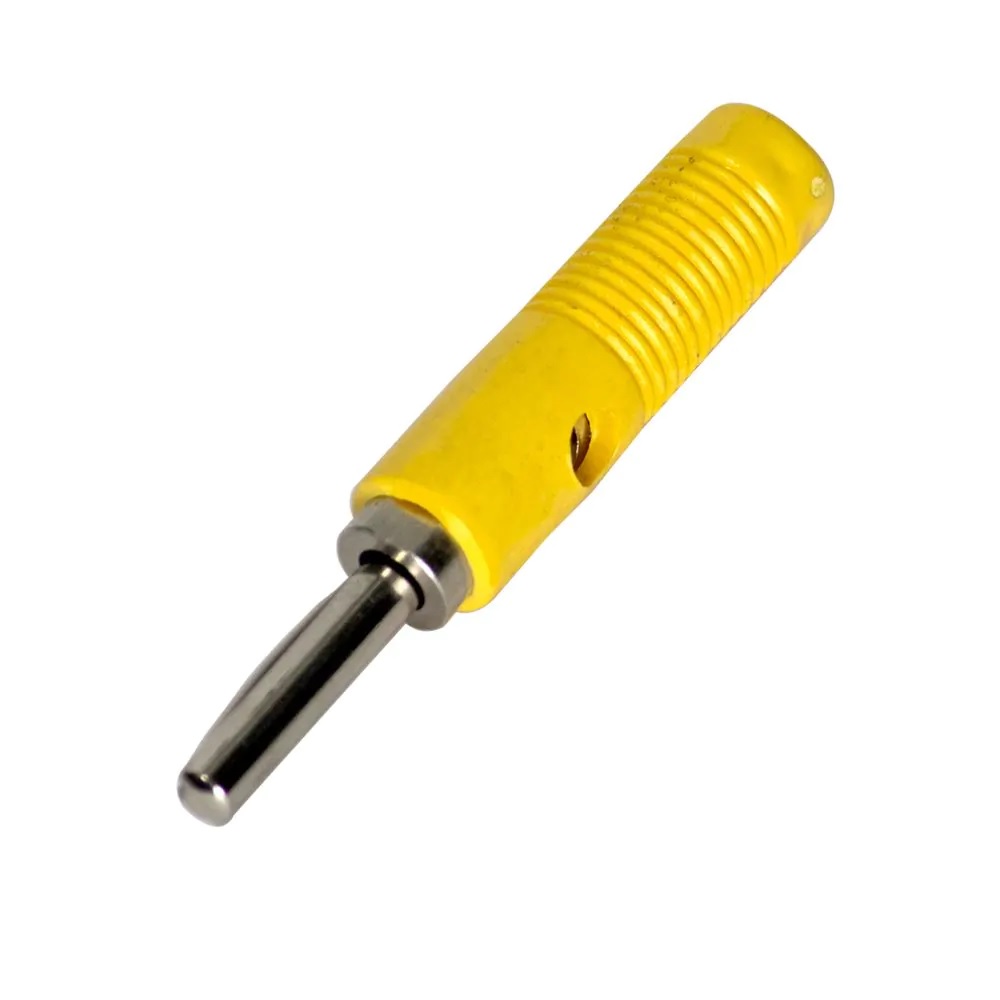 4 mm Banana Jack Plug Connector Male - Yellow Sharvielectronics
